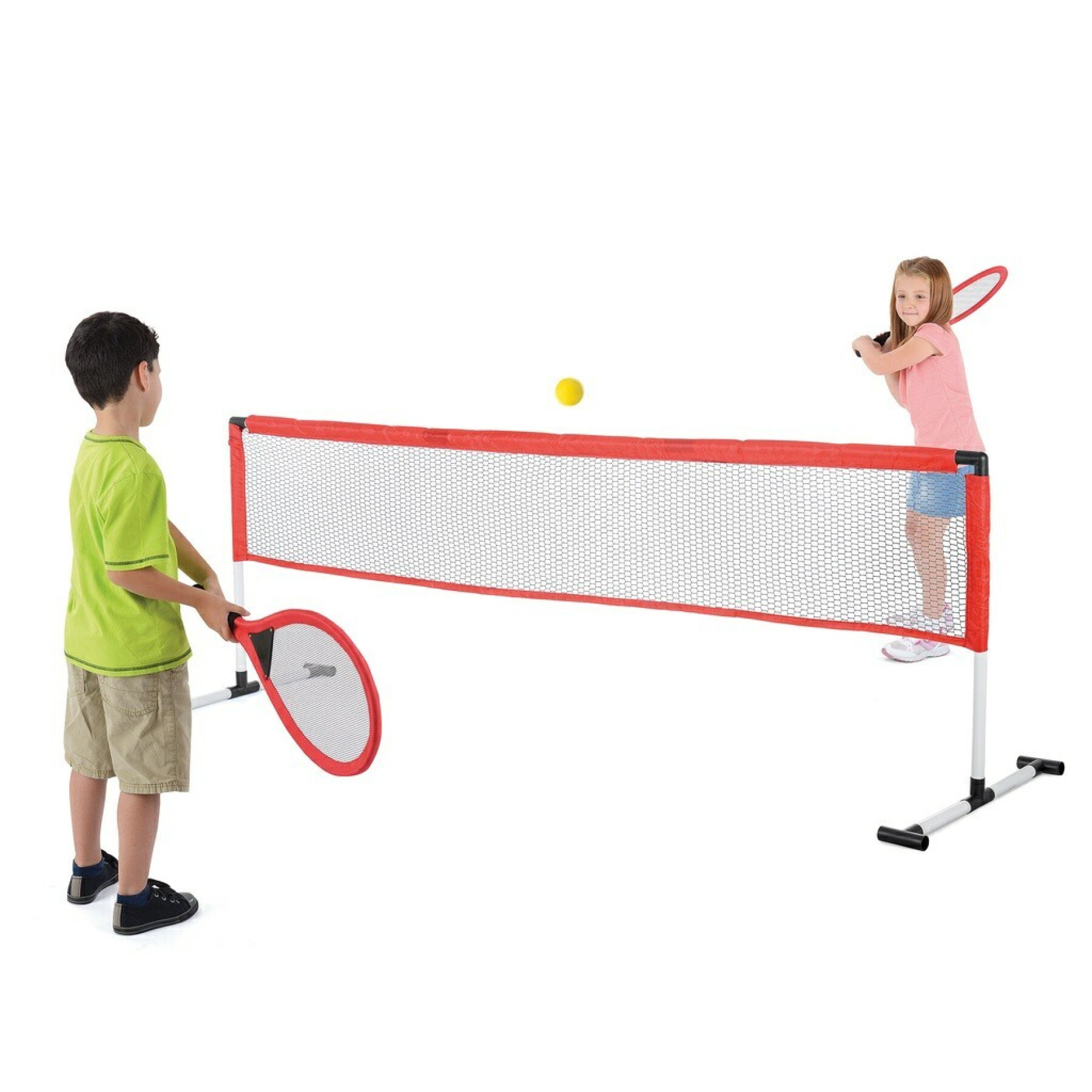 Raqueta de tenis con red y postes para 2 jugadores Baseline