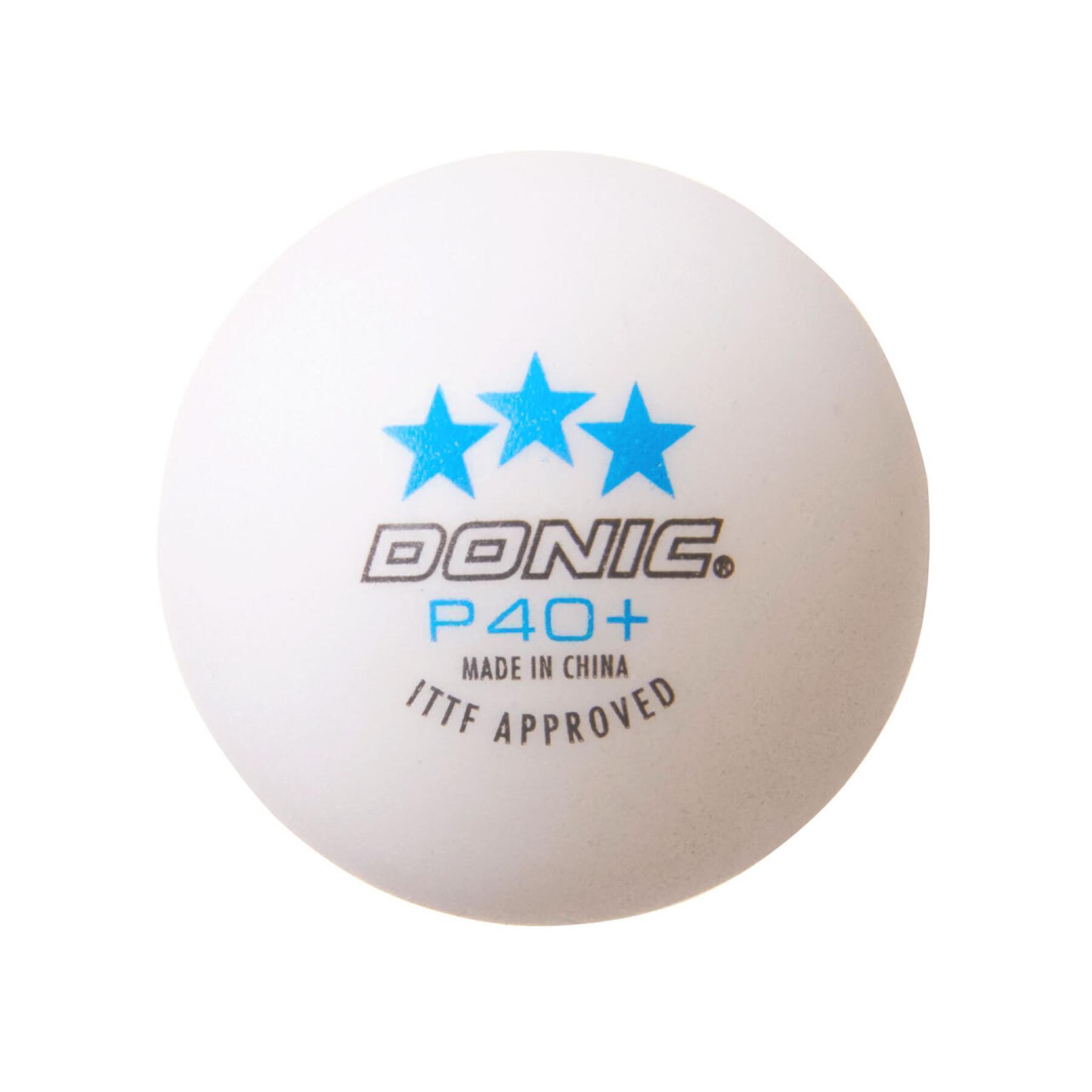 Lote de 3 pelotas de tenis de mesa Donic P40+*** (40 mm)