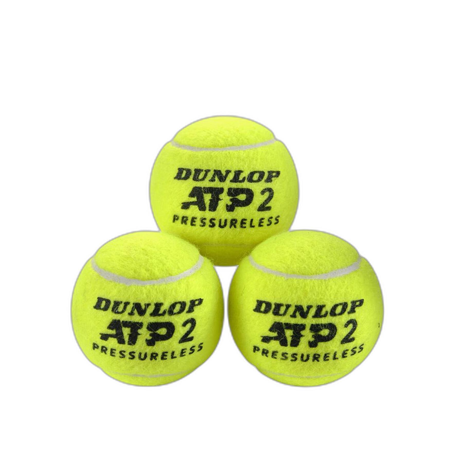Juego de 3 pelotas de tenis Dunlop Atp Pressureless