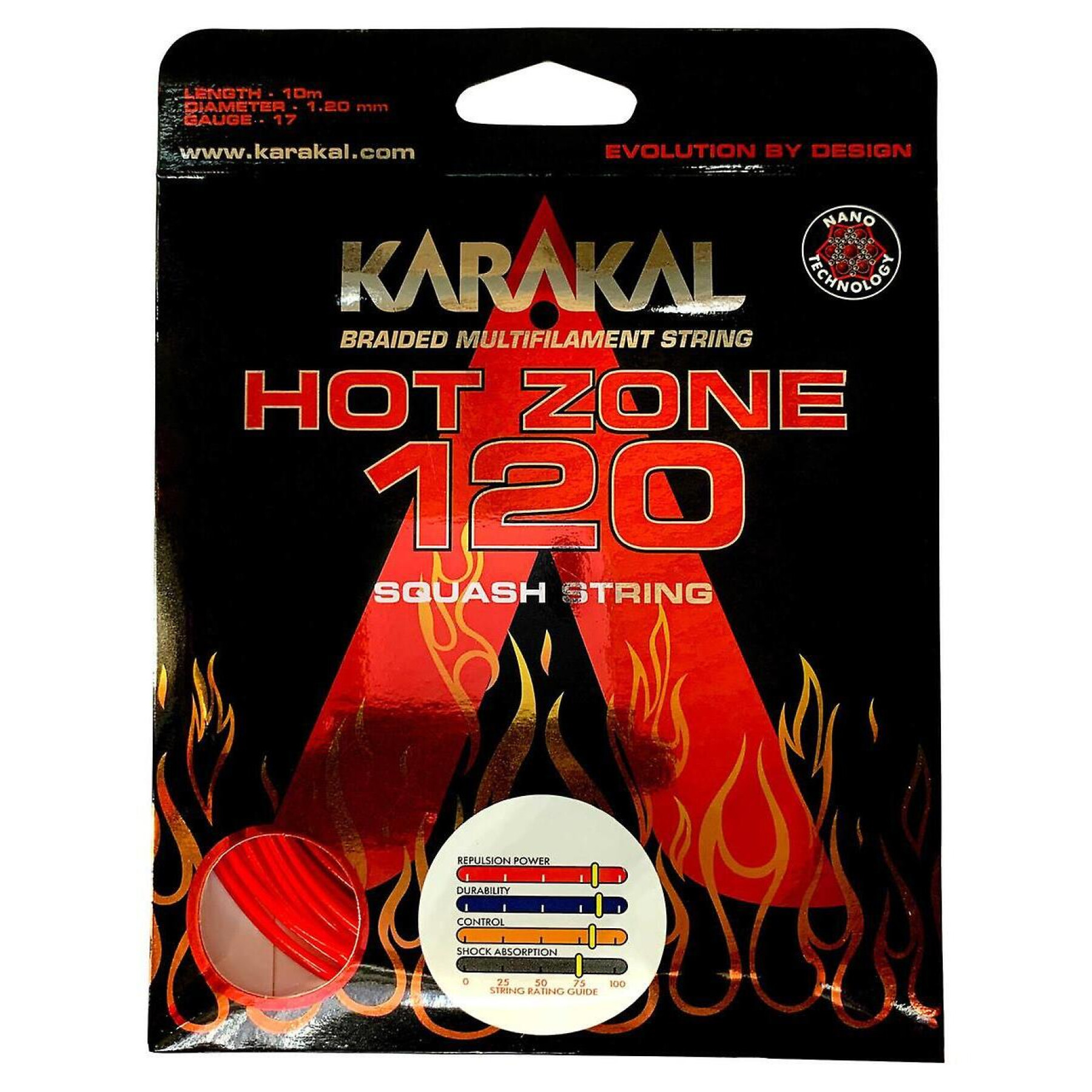 Cuerdas de calabaza Karakal Hot Zone 120 10 m