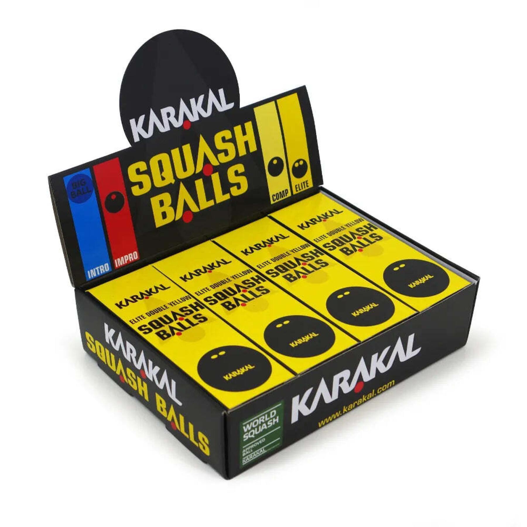 point Paquete de 12 bolas dobles de calabaza amarillas Karakal