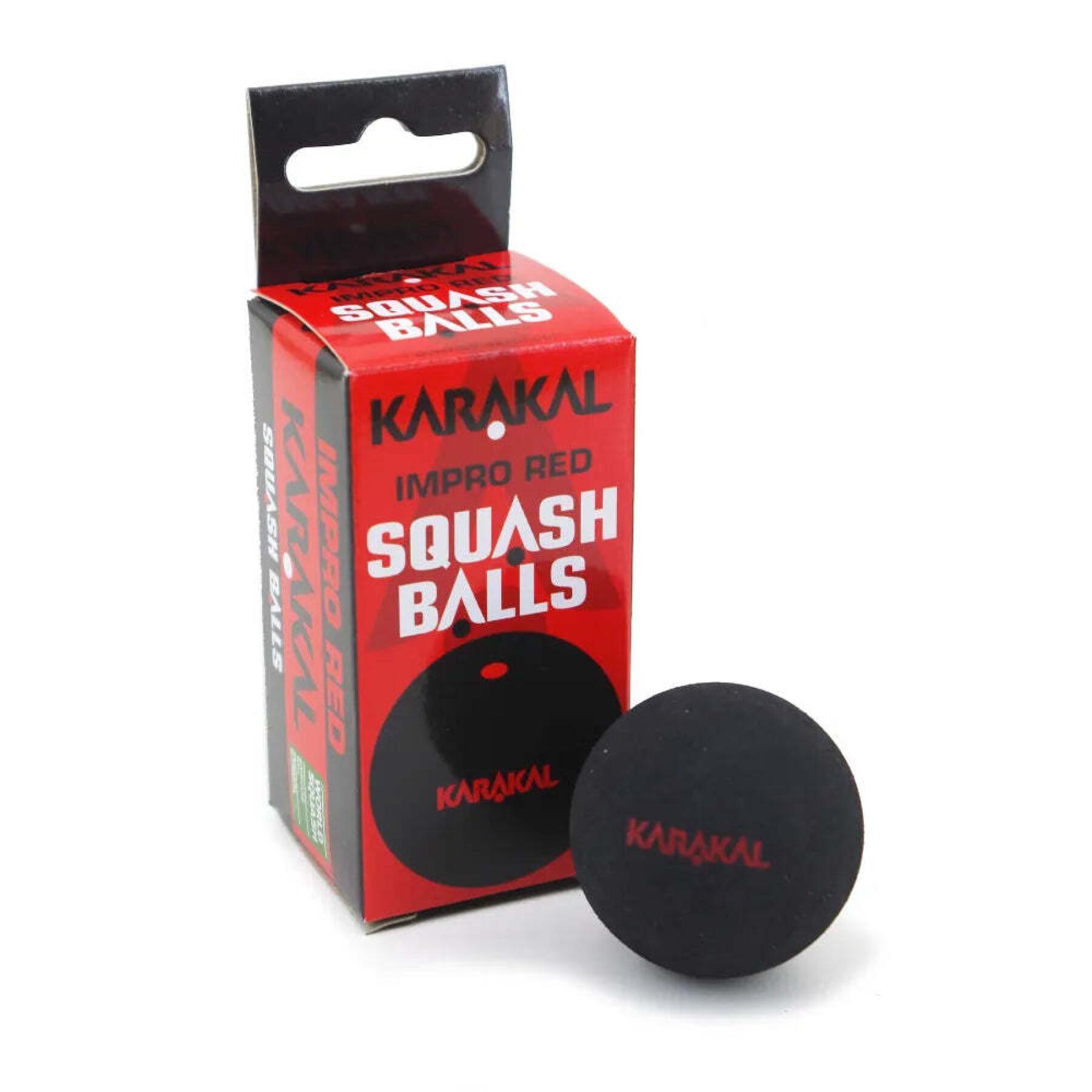 point Juego de 12 pelotas de squash en rojo Karakal