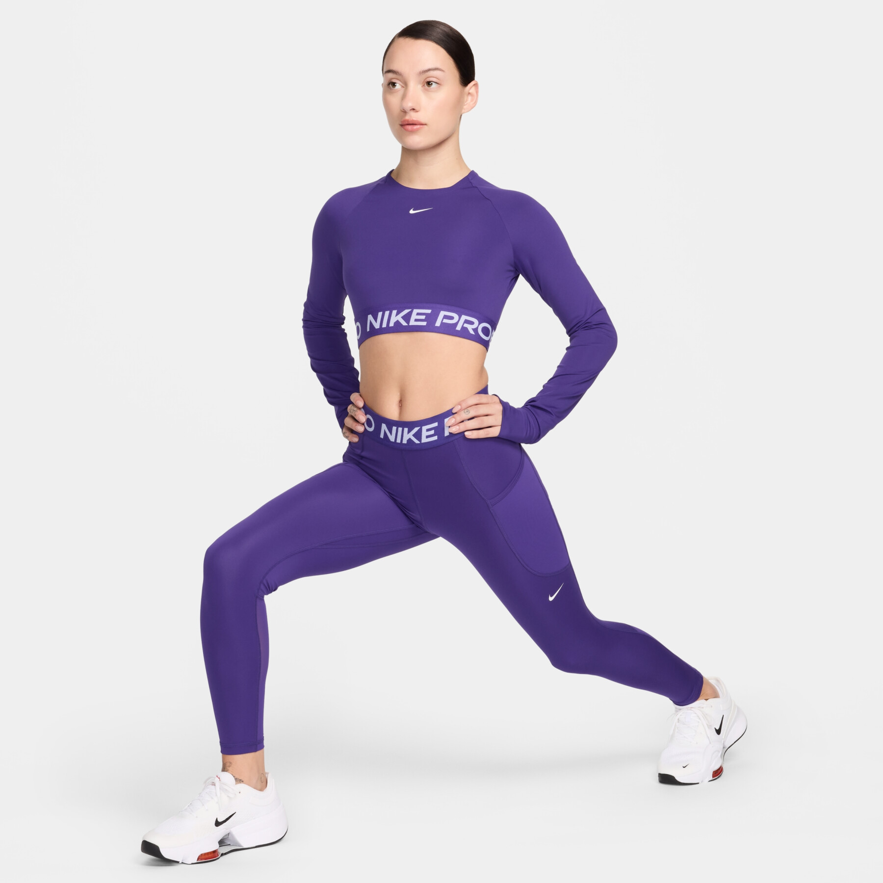 Maillot crop de manga larga para mujer Nike Pro 365