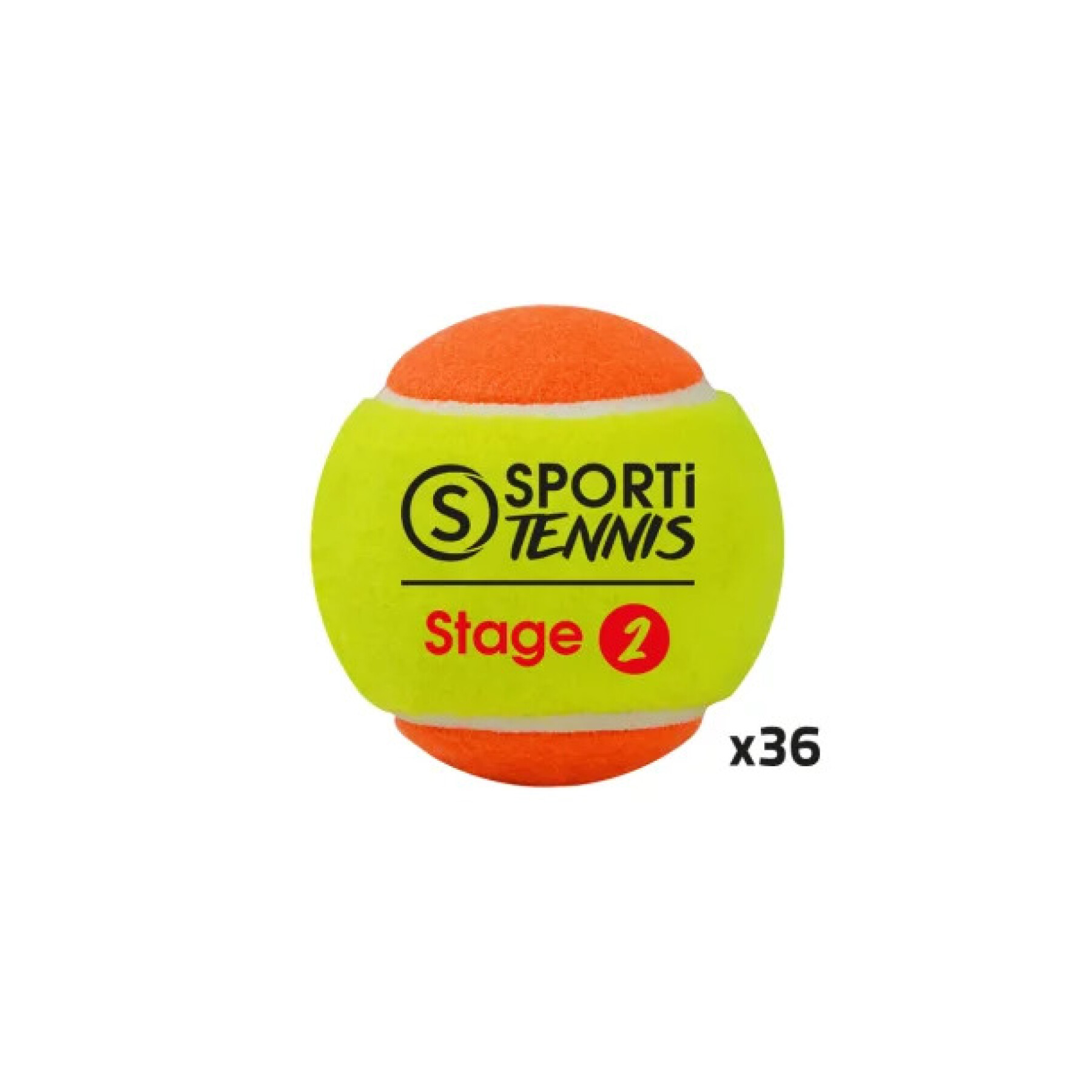 Bolsa de 36 pelotas de tenis Sporti Stage 2