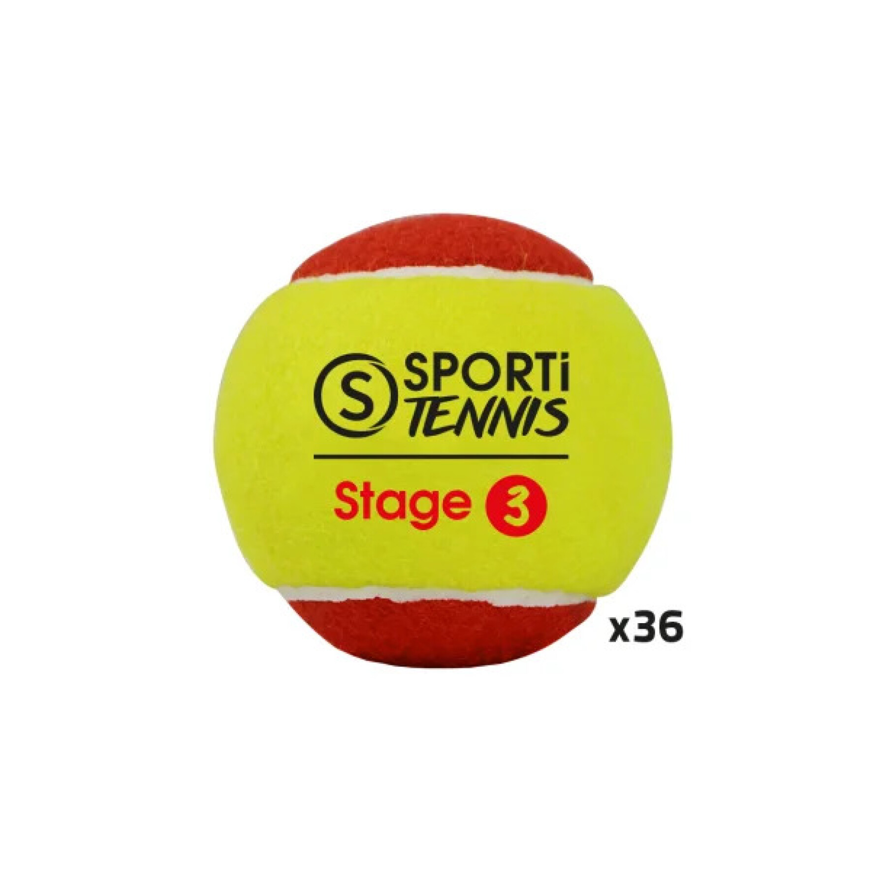 Bolsa de 36 pelotas de tenis Sporti Stage 3