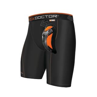 Pantalones cortos de compresión Shock Doctor avec Ultra Carbon Flex Cup 