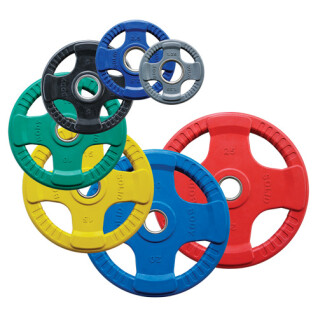Discos olímpicos Body-Solid 4 Grip de goma de color 1,25 kg