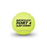 Juego de 4 pelotas de tenis Dunlop fort clay court 4tin