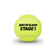 Juego de 3 pelotas de tenis Dunlop stage 1