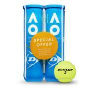 Lote de 2 tubos de 4 pelotas de tenis Dunlop australian open