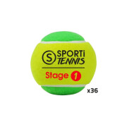 Bolsa de 36 pelotas de tenis Sporti Stage 1